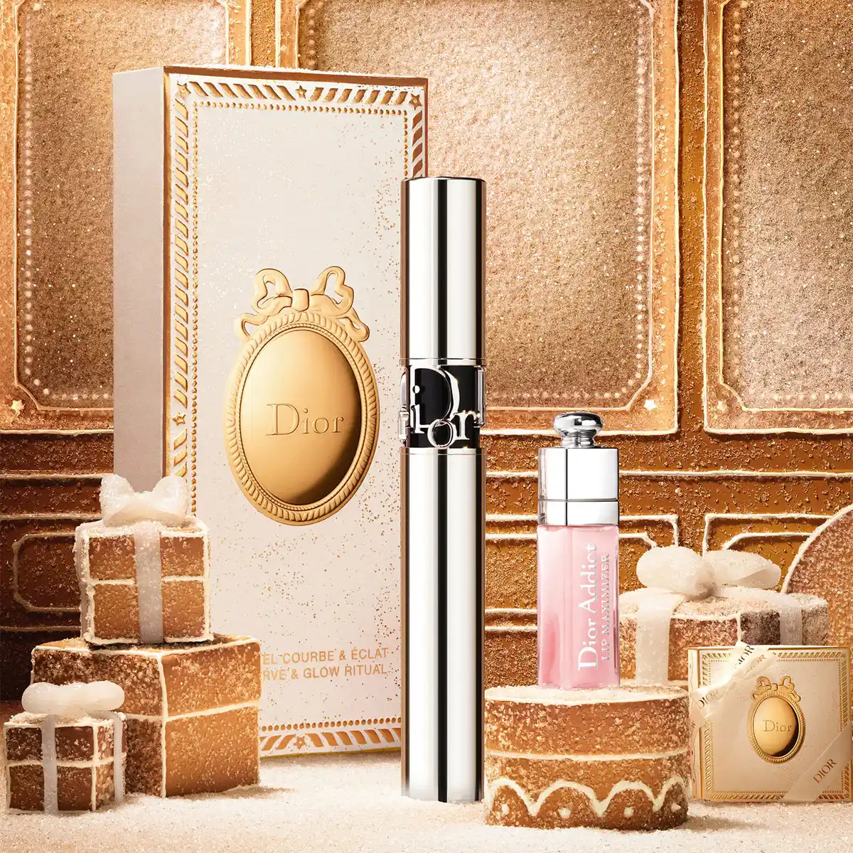 SET DIOR MASCARA DIORSHOW ICONIC OVERCURL 090+MINI LIP MAXIMISZER 001 - 2