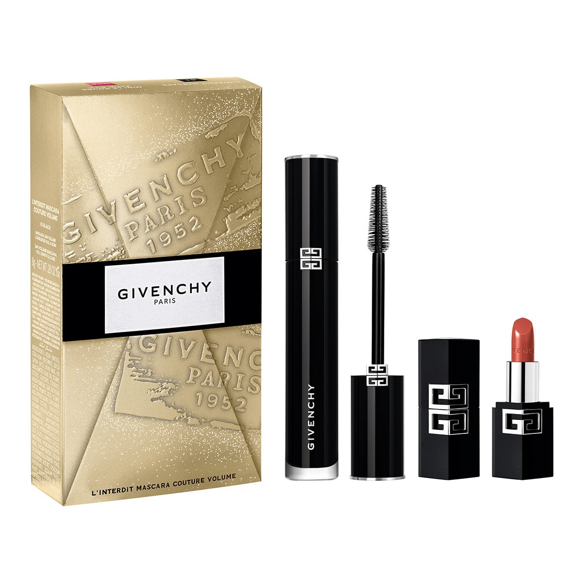 SET GIVENCHY MARCA L'INTERDIT+MINI LABIAL LE ROUGE SATIN SILK N05 - 1