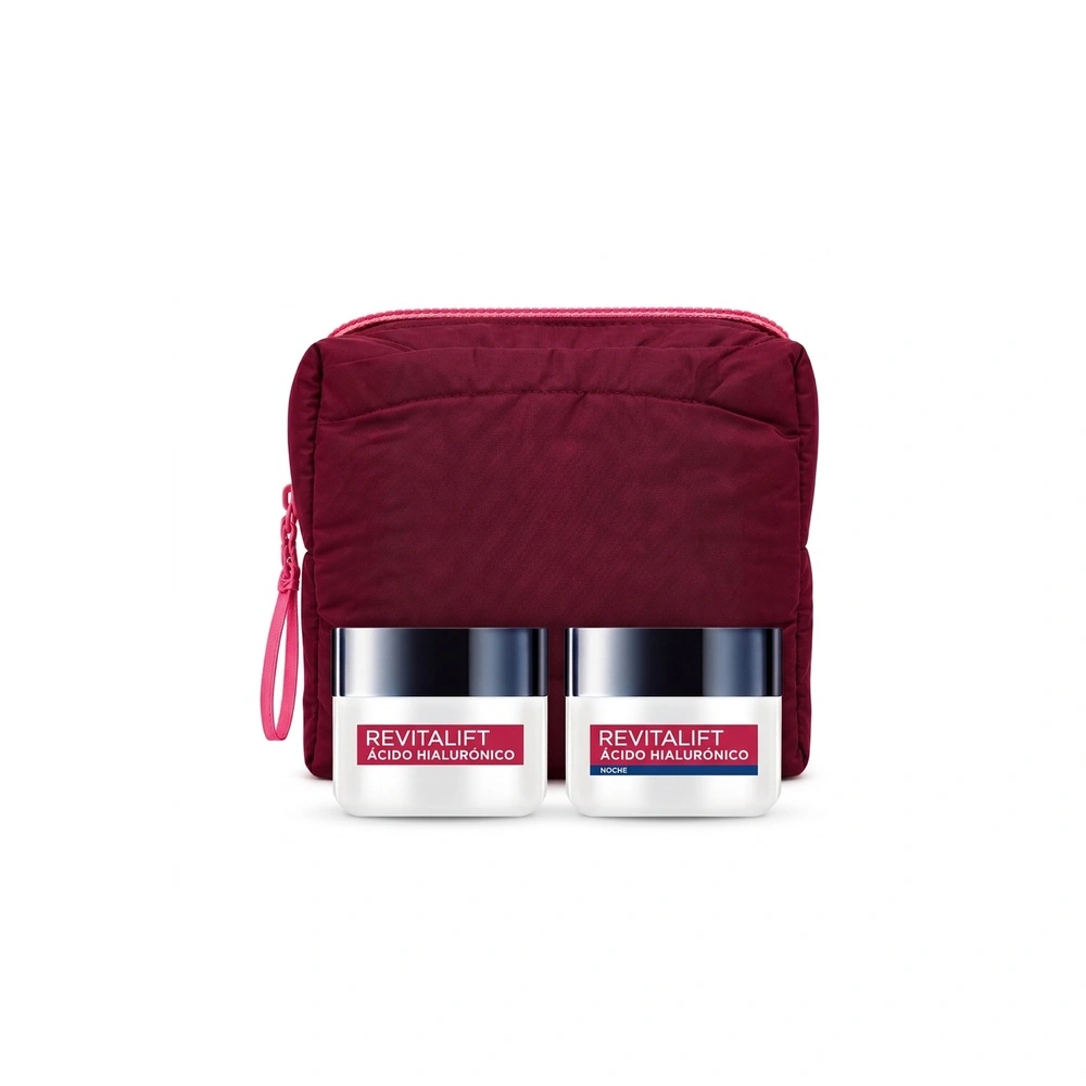 SET REVITALIFT LOREAL SKIN: CREMA DÍA + CREMA NOCHE HIALURO - 1