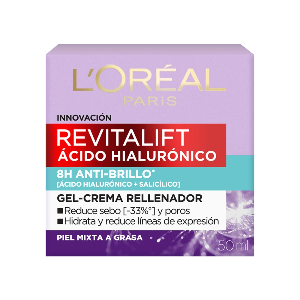 SET REVITALIFT LOREAL SKIN: CREMA GEL + GEL LIMPIADOR - 4