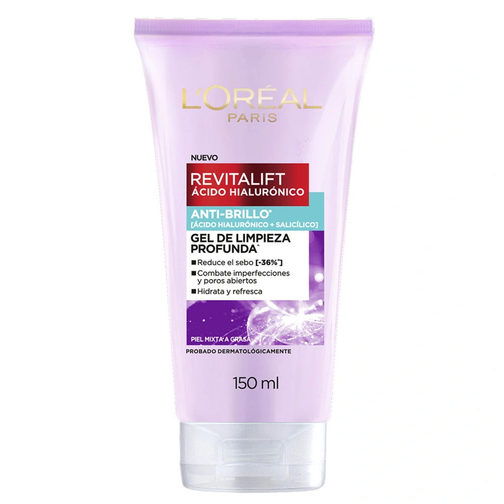 SET REVITALIFT LOREAL SKIN: CREMA GEL + GEL LIMPIADOR - 6