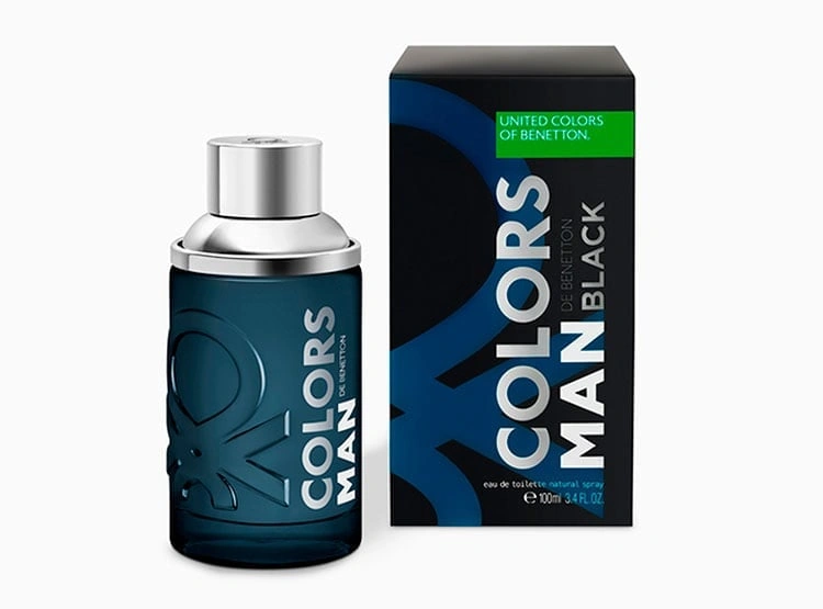 PERFUME BENETTON COLORS BLACK HOMBRE EDT 100 ML - 1