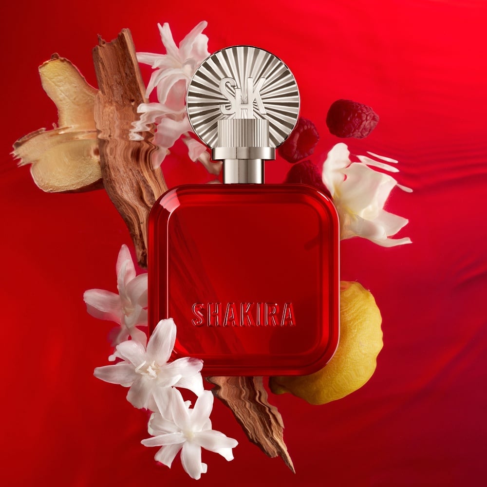 SET PERFUME SHAKIRA ROJO MUJER EDP 50ML + BODY LOTION 75ML - 3