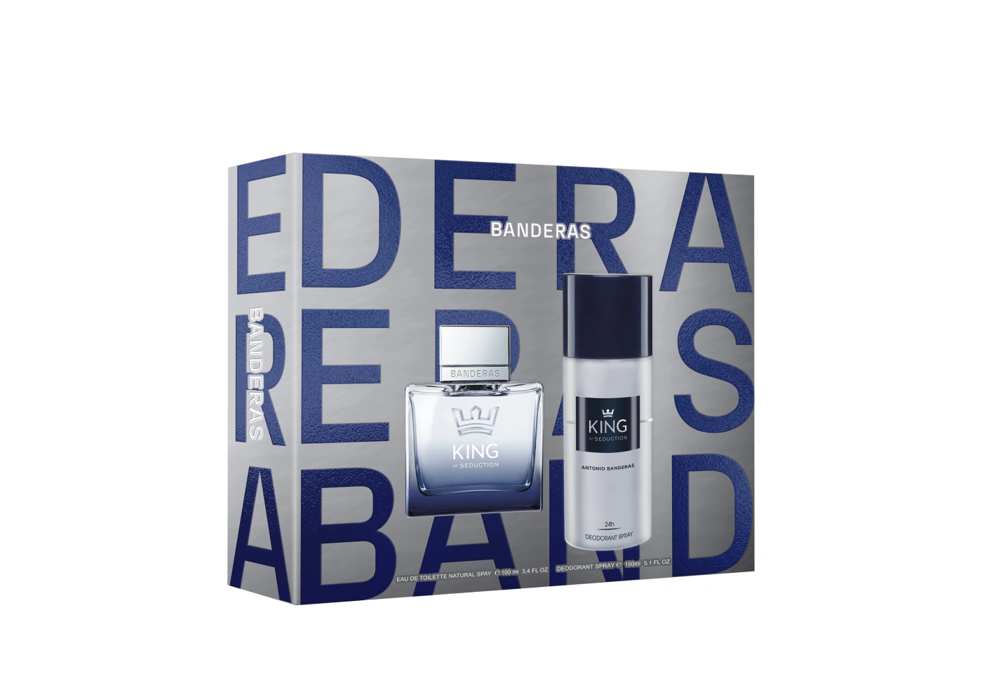 PERFUME BANDERAS KING OF SEDUCTION HOMBRE EDT 100 ML + DESODORANTE 150 ML - 1