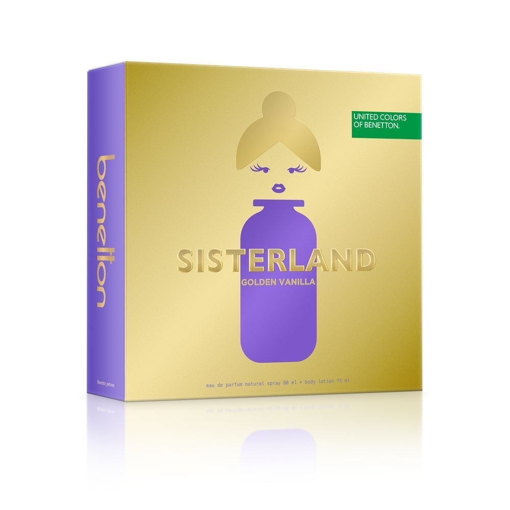 BENETTON SISTERLAND GOLDEN VANILLA MUJER EDP 80ML + BL75 - 3