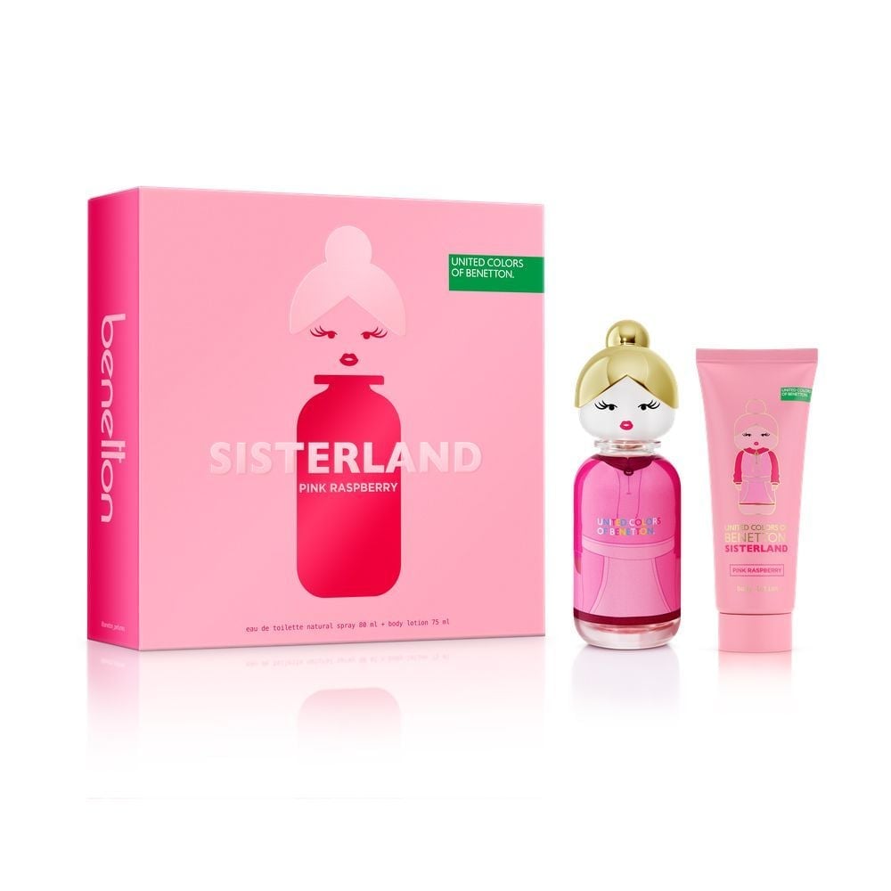 BENETTON SISTERLAND PINK RASPBERRY MUJER EDT 80ML + BL75 - 1