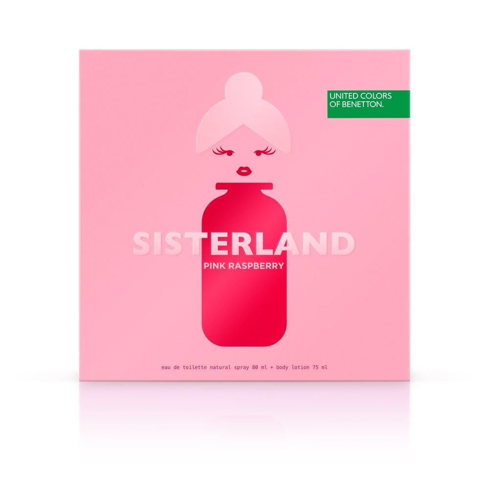 BENETTON SISTERLAND PINK RASPBERRY MUJER EDT 80ML + BL75 - 3