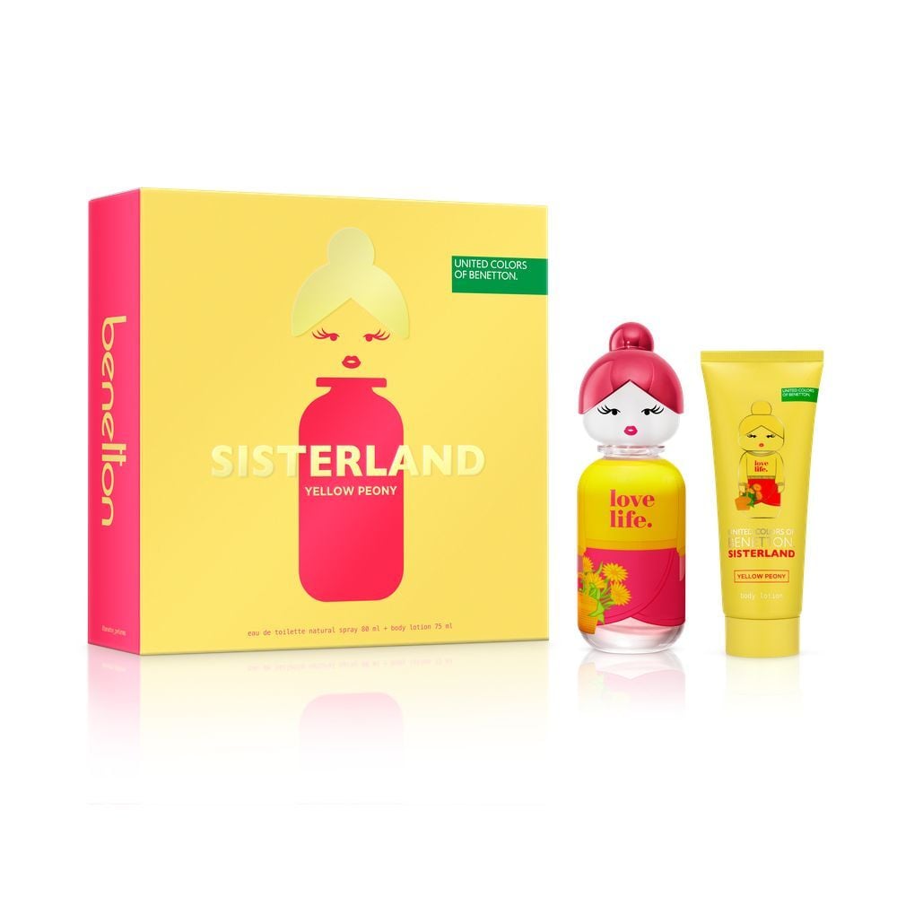 BENETTON SISTERLAND YELLOW PEONY MUJER EDT 80ML + BL75 - 1