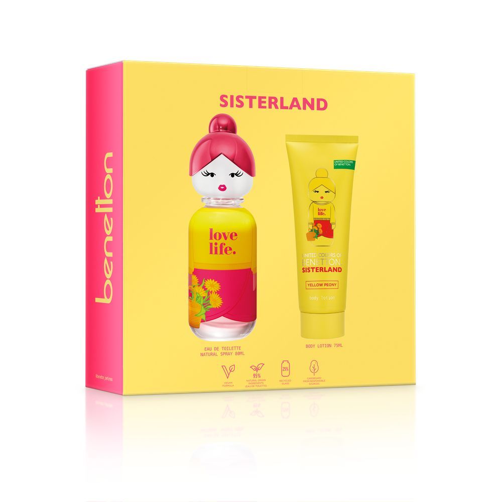 BENETTON SISTERLAND YELLOW PEONY MUJER EDT 80ML + BL75 - 2