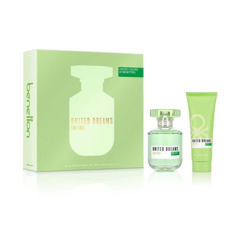BENETTON UNITED DREAMS LIVE FREE MUJER EDT 80ML+BL 75ML - 1