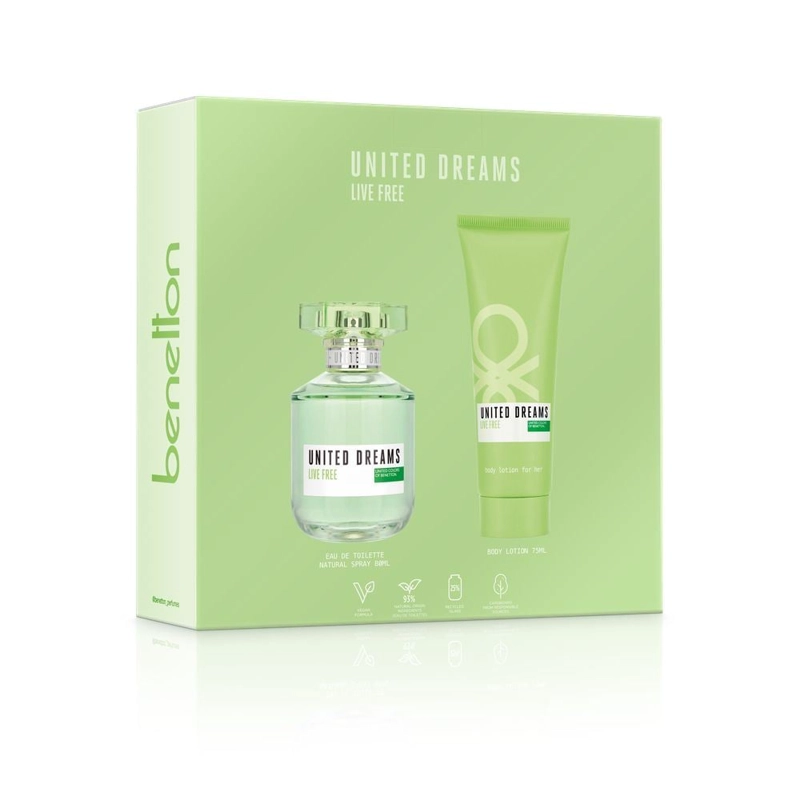 BENETTON UNITED DREAMS LIVE FREE MUJER EDT 80ML+BL 75ML - 2