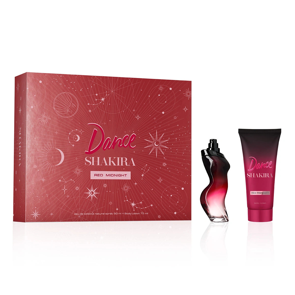 PERFUME SHAKIRA DANCE RED MIDNIGHT MUJER EDT 50ML + LOCIÓN CORPORAL 75 ML - 1