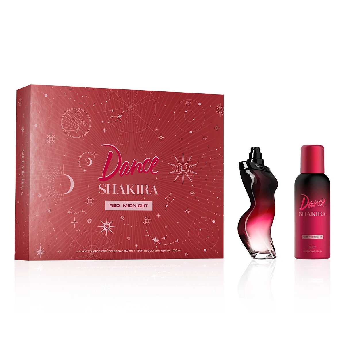 PERFUME SHAKIRA DANCE RED MIDNIGHT MUJER EDT 80 ML + DESODORANTE 150 ML - 1
