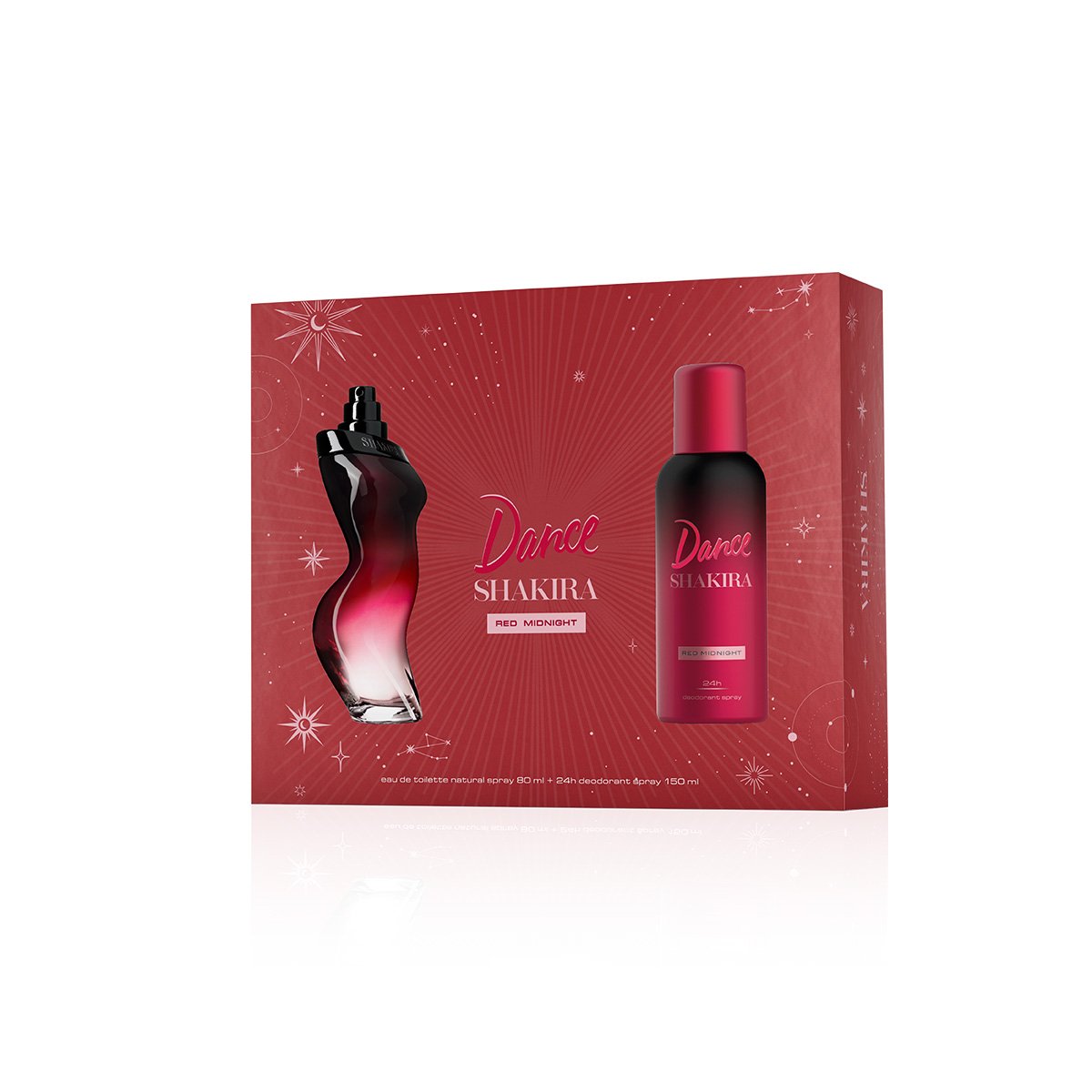 PERFUME SHAKIRA DANCE RED MIDNIGHT MUJER EDT 80 ML + DESODORANTE 150 ML - 3