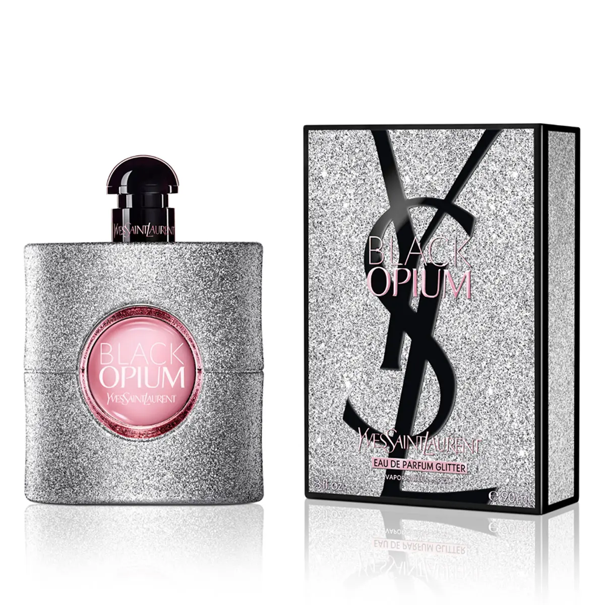 PERFUME YVES SAINT LAURENT BLACK OPIUM GLITTER MUJER EDP 90 ML - 2