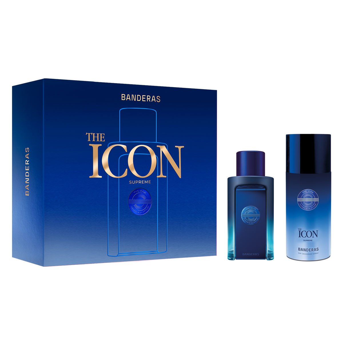 PERFUME BANDERAS ICON MAN SUPREME HOMBRE EDP 100 ML + DESODORANTE 150 ML - 1