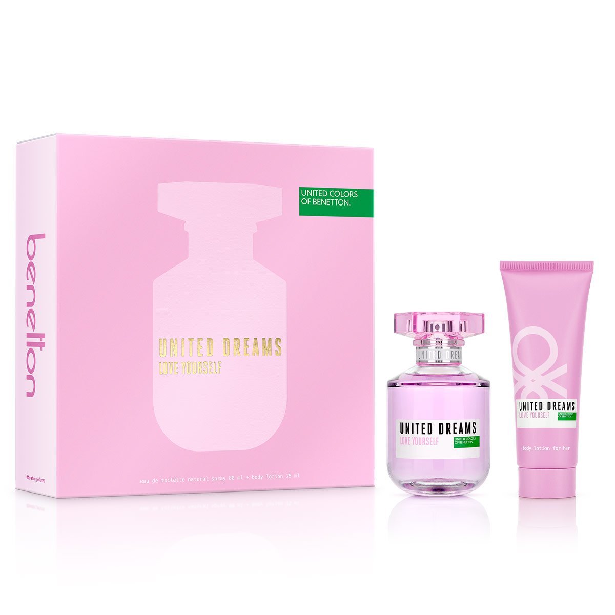PERFUME BENETTON LOVE YOURSELF MUJER EDT 80 ML + BODY LOTION 75 ML - 1