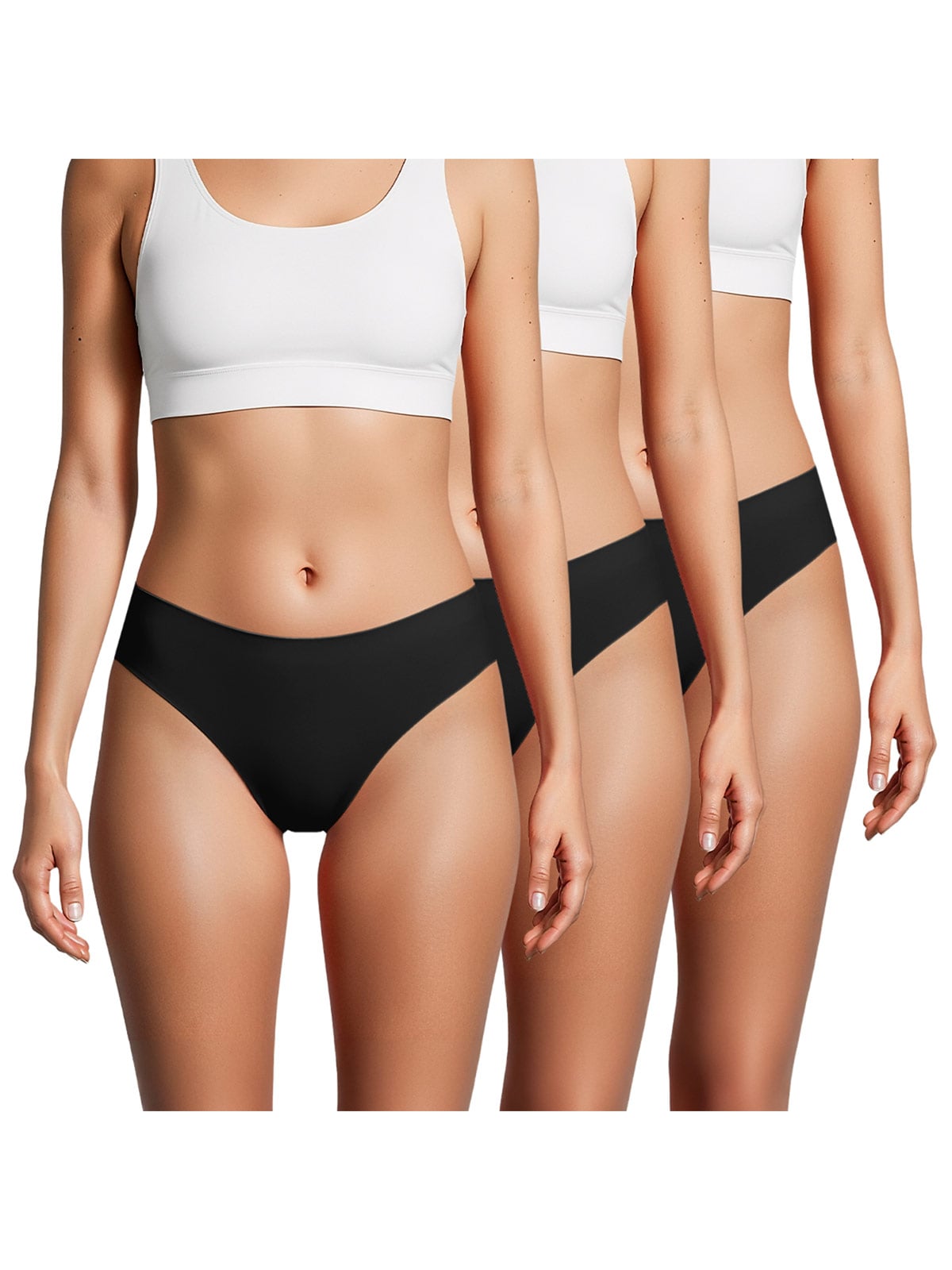 PACK X3 CALZÓN TOP NEGRO CULOTTE - 1