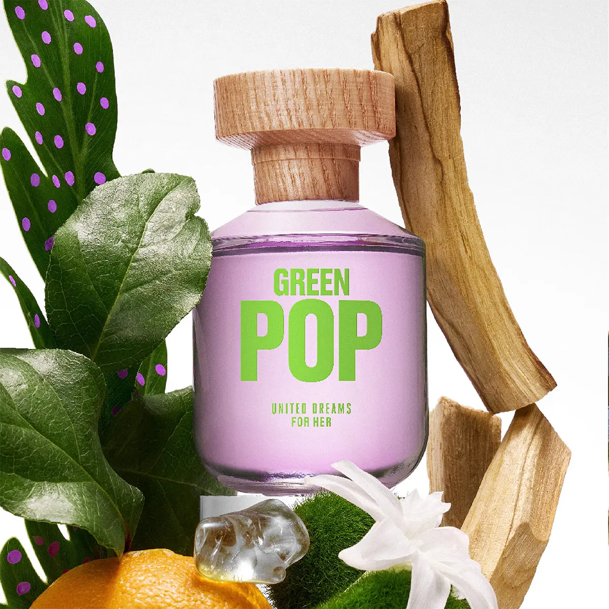 PERFUME BENETTON GREEN POP HER MUJER EDT 80 ML - 3