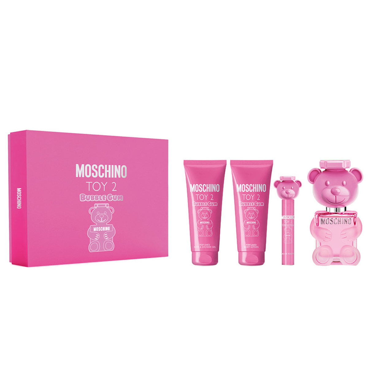 PERFUME MOSCHINO TOY 2 BUBBLE GUM MUJER EDP 100 ML + LOCIÓN CORPORAL + TRAVEL SIZE 10 ML - 1