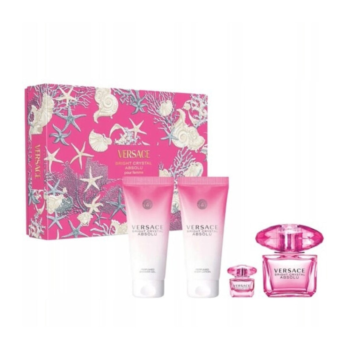 PERFUME VERSACE BRIGHT CRYSTAL ABSOLU MUJER EDP 90 ML + BODY LOTION + GEL DE DUCHA + EDP 5 ML - 1