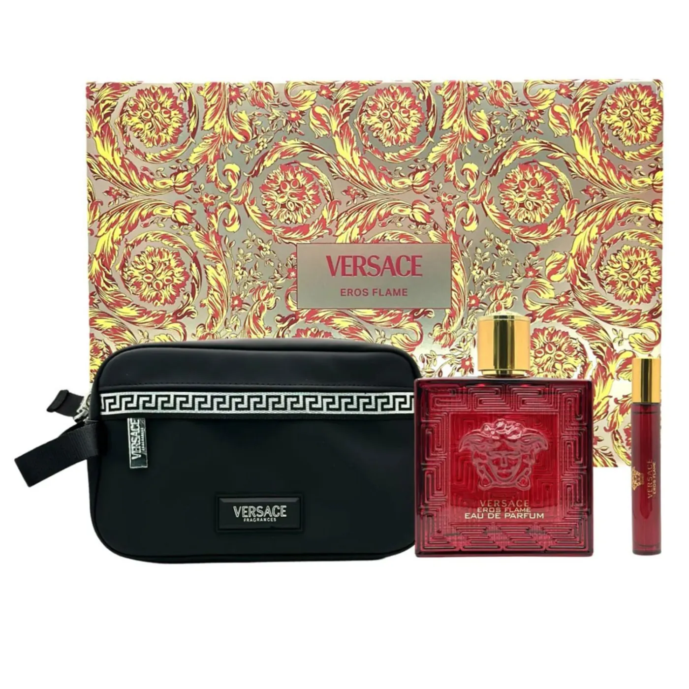 SET EROS FLAME EDP 100 ML + MINI 10ML + NECESER MEN - 3