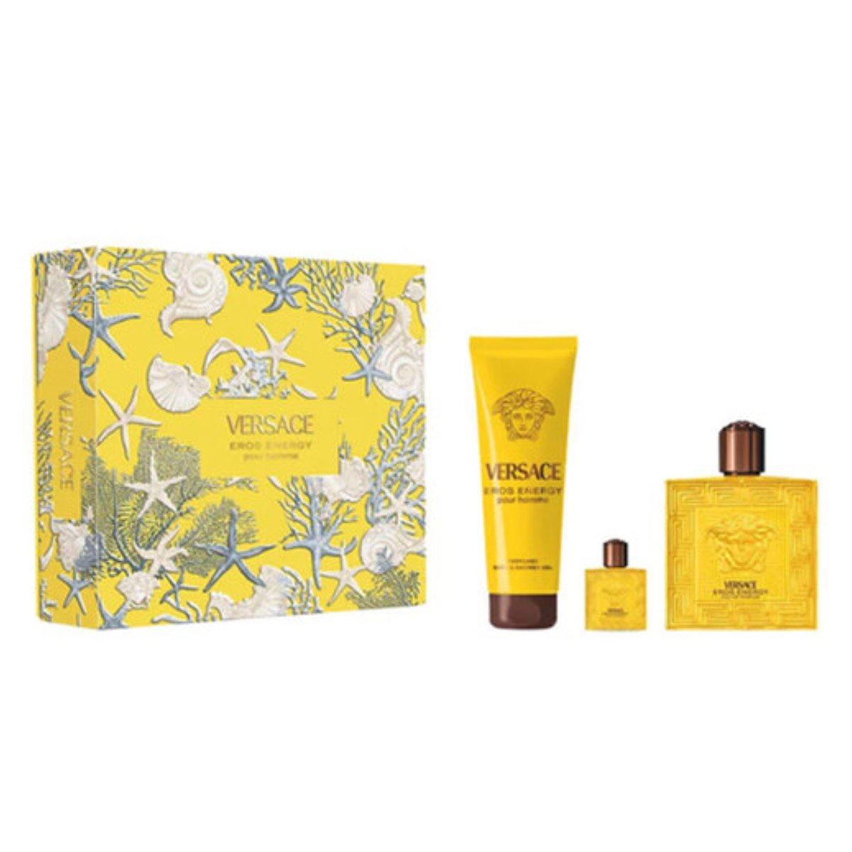 PERFUME VERSACE EROS ENERGY HOMBRE EDP 100 ML + GEL DE DUCHA + EDP 5 ML - 1