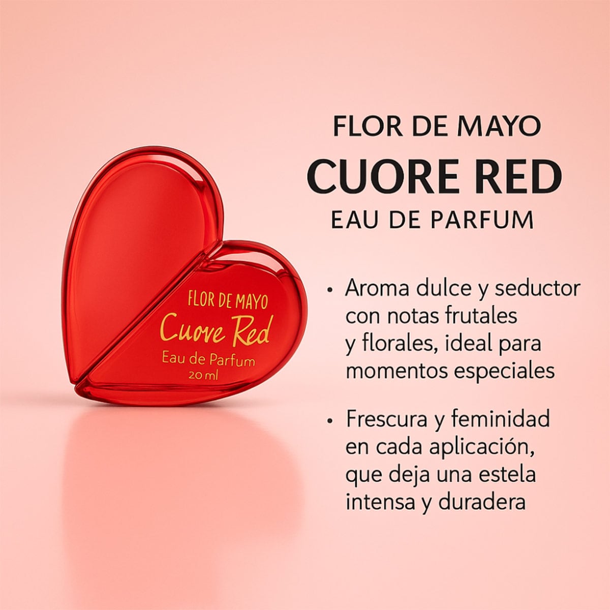 PERFUME FLOR DE MAYO CUORE RED MUJER EDP 20 ML - 2