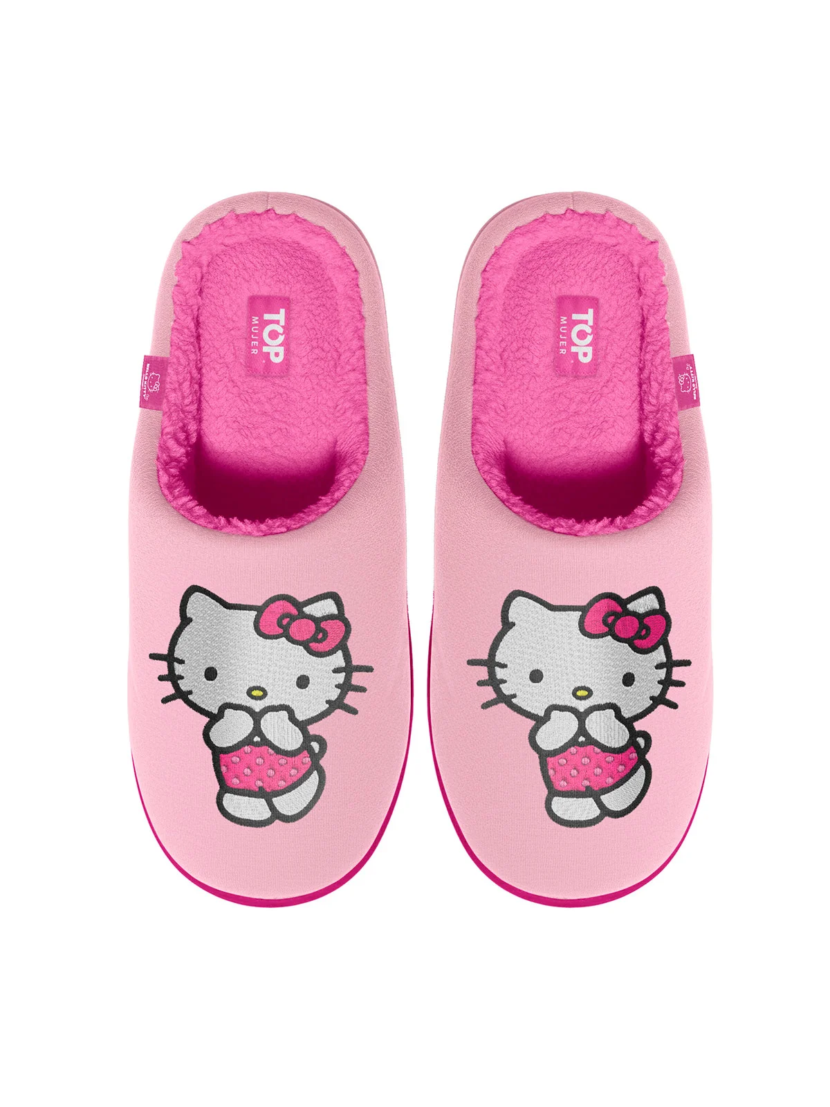 PANTUFLAS MUJER TOP ROSADO HELLO KITTY - 1