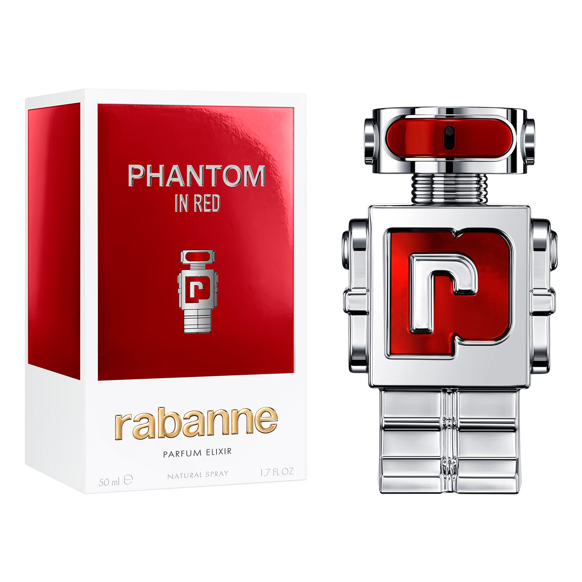 PERFUME RABANNE PHANTOM IN RED PARFUM ELIXIR HOMBRE EDP 50 ML - 1