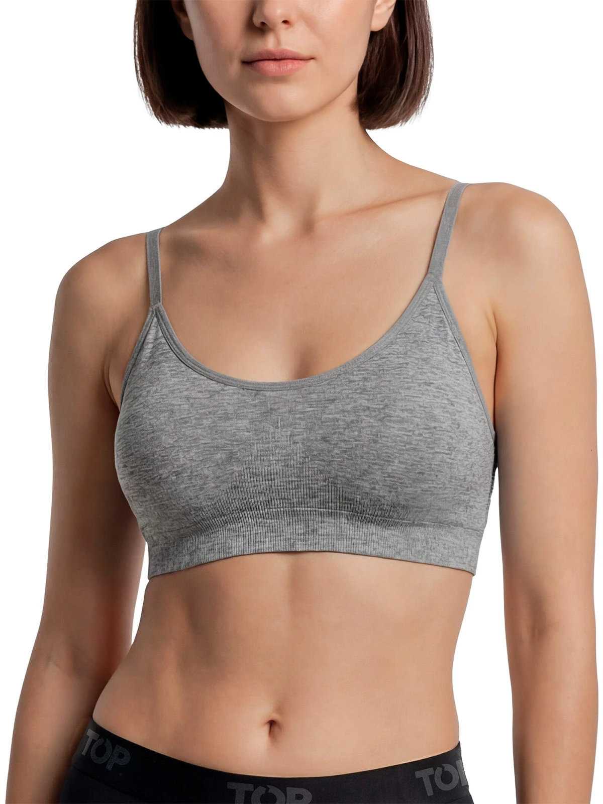 PACK X2 PETO MUJER TOP GRIS Y NEGRO - 2