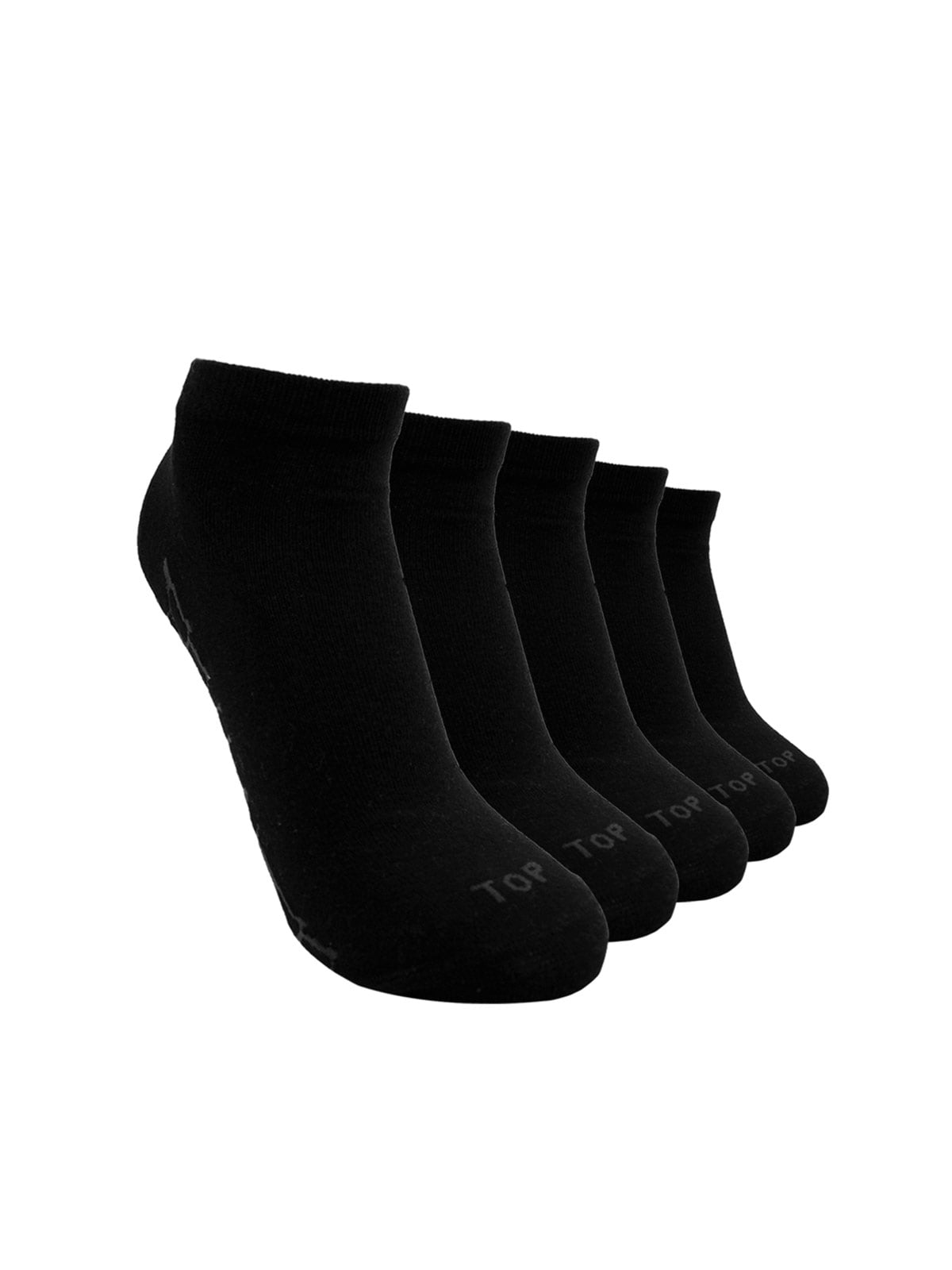 PACK X5 CALCETINES MUJER TOP NEGRO TOBILLERO - 1