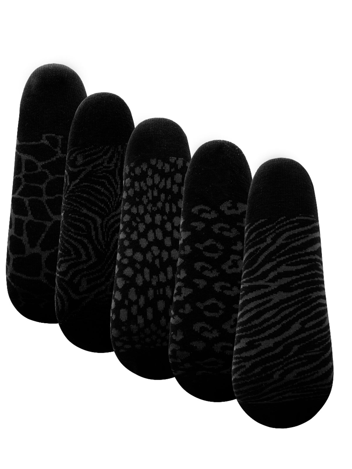 PACK X5 CALCETINES MUJER TOP NEGRO TOBILLERO - 7