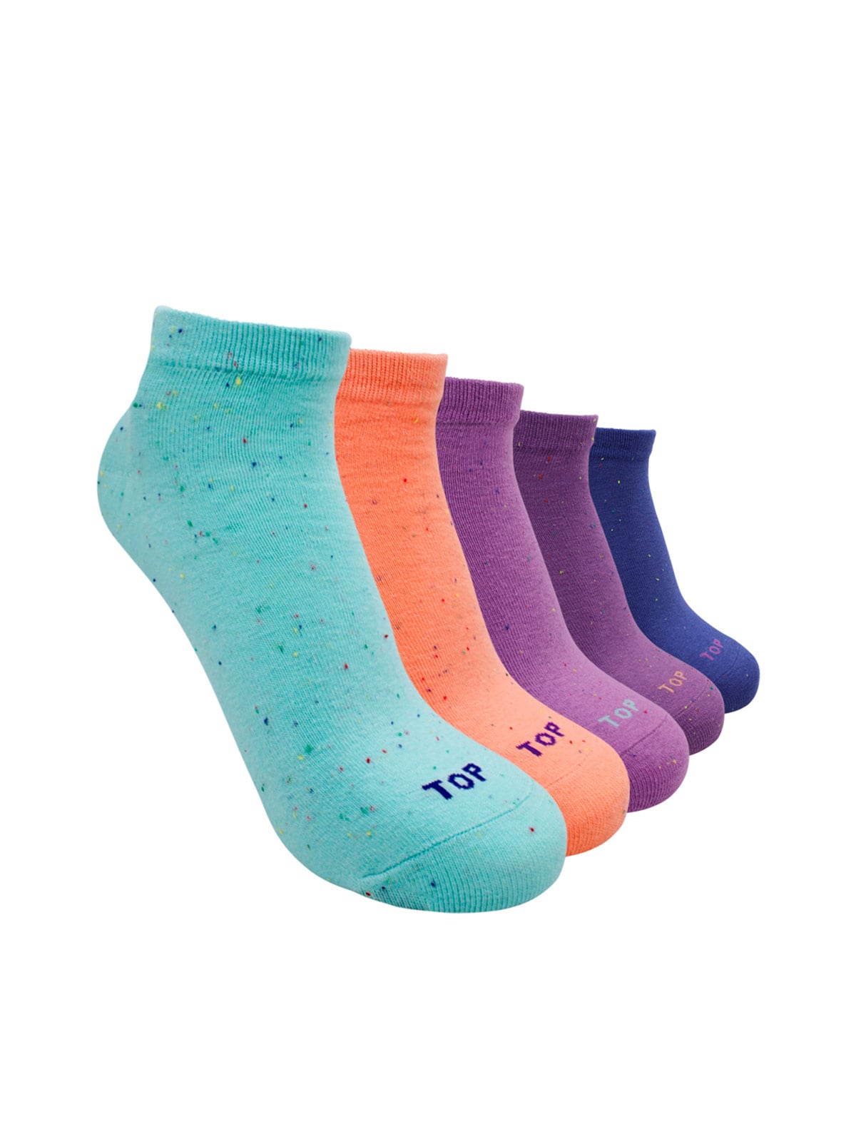 PACK X5 CALCETINES MUJER TOP MULTICOLOR TOBILLERO - 1
