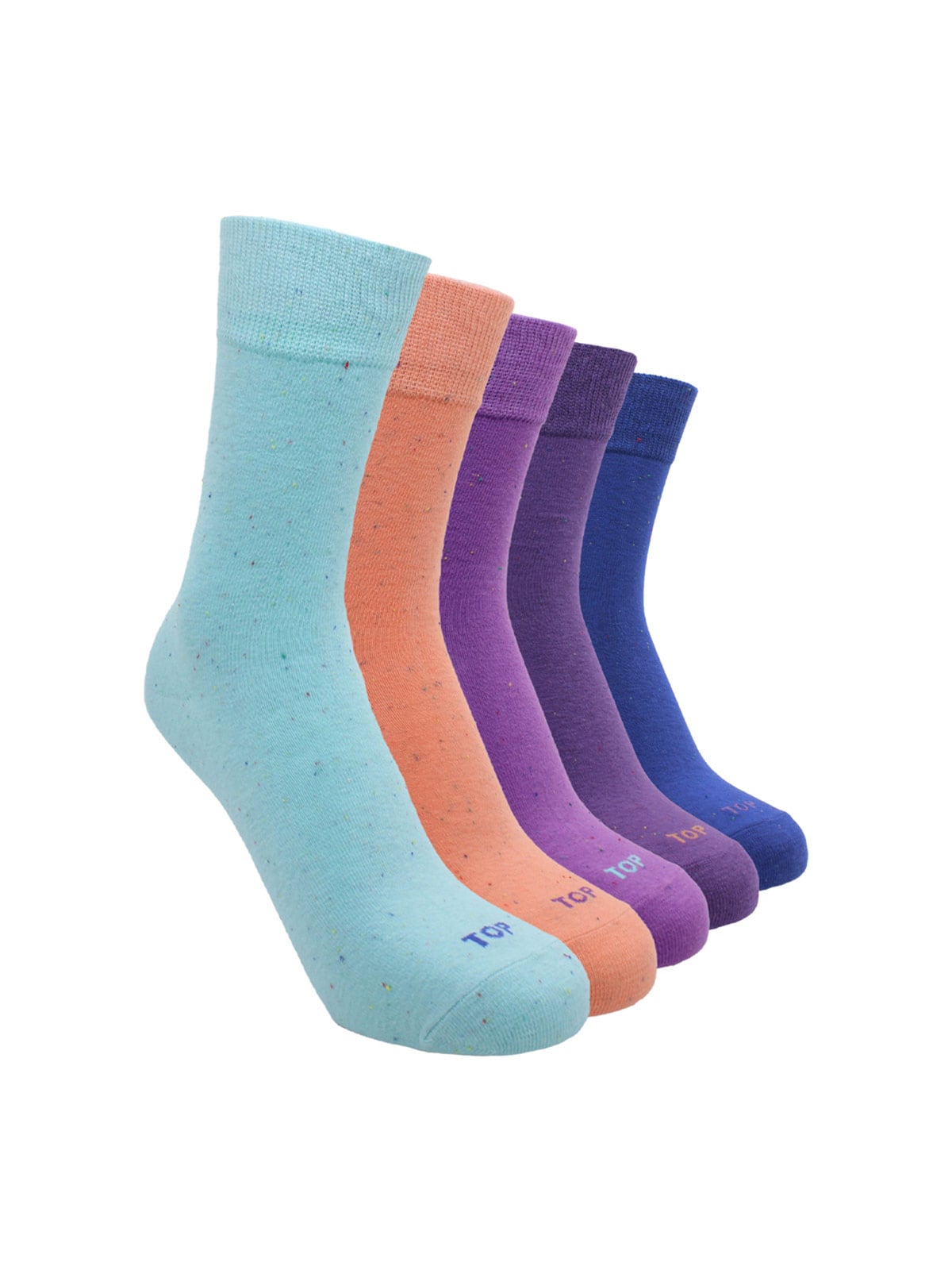PACK X5 CALCETINES MUJER TOP MULTICOLOR LARGO - 1