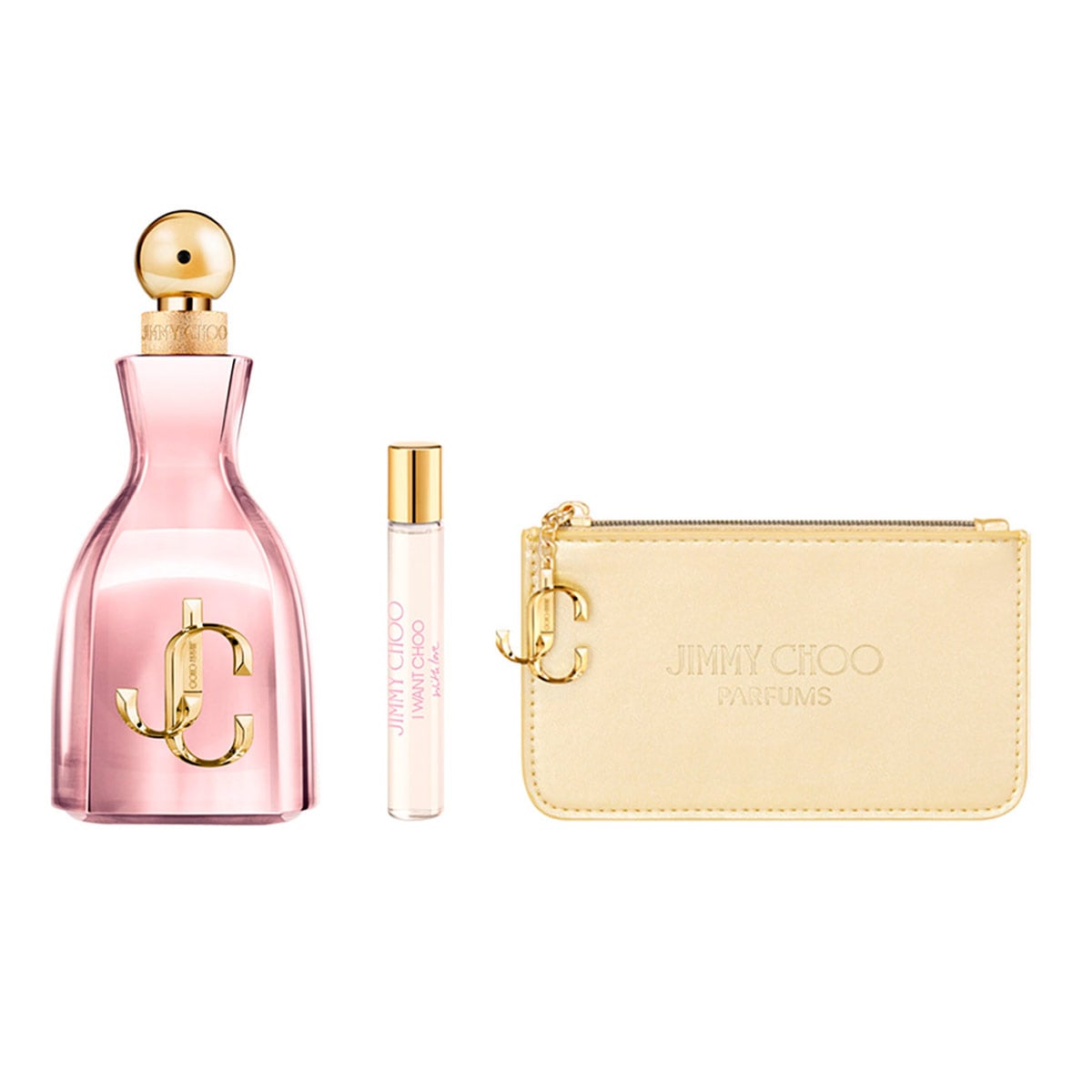 SET PERFUME JIMMY CHOO I WANT CHOO WITH LOVE MUJER EDP 100ML+7,5ML+POUCH - 2