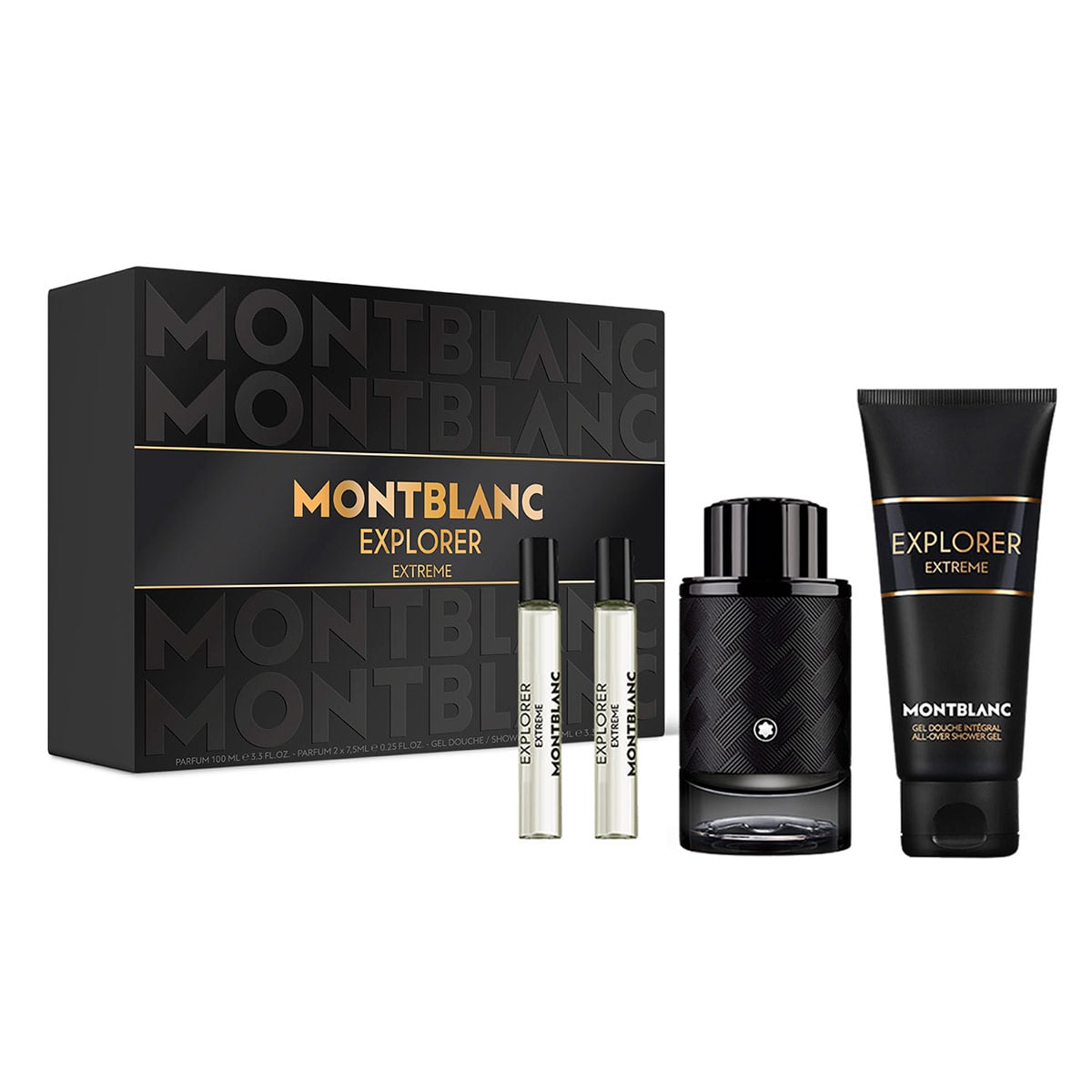SET MONTBLANC EXPLORER EXTREME PARFUM HOMBRE 100 ML + SHOWER GEL 100 ML + 7.5ML (2) - 1