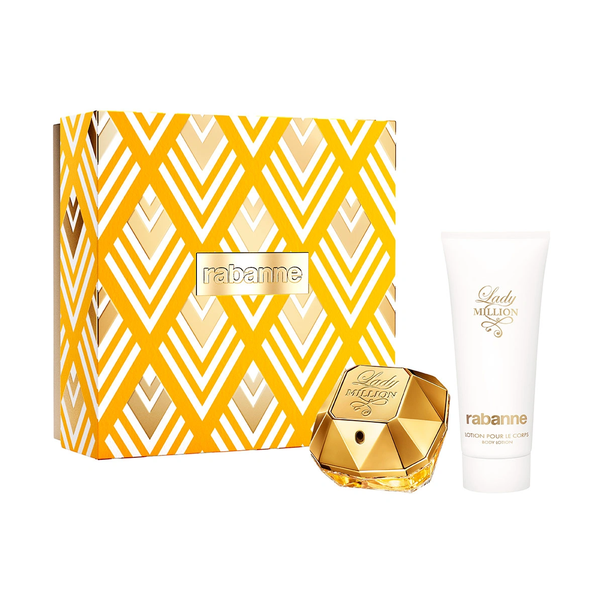 SET PERFUME PACO RABANNE LADY MILLION MUJER EDP 80 ML+ LOCIÓN CORPORAL 100 ML - 1