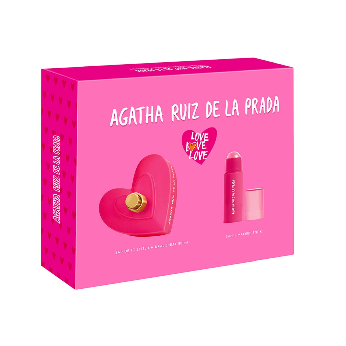 SET PERFUME AGATHA RUIZ DE LA PRADA LOVE LOVE LOVE MUJER EDT 80ML+LABIAL - 2