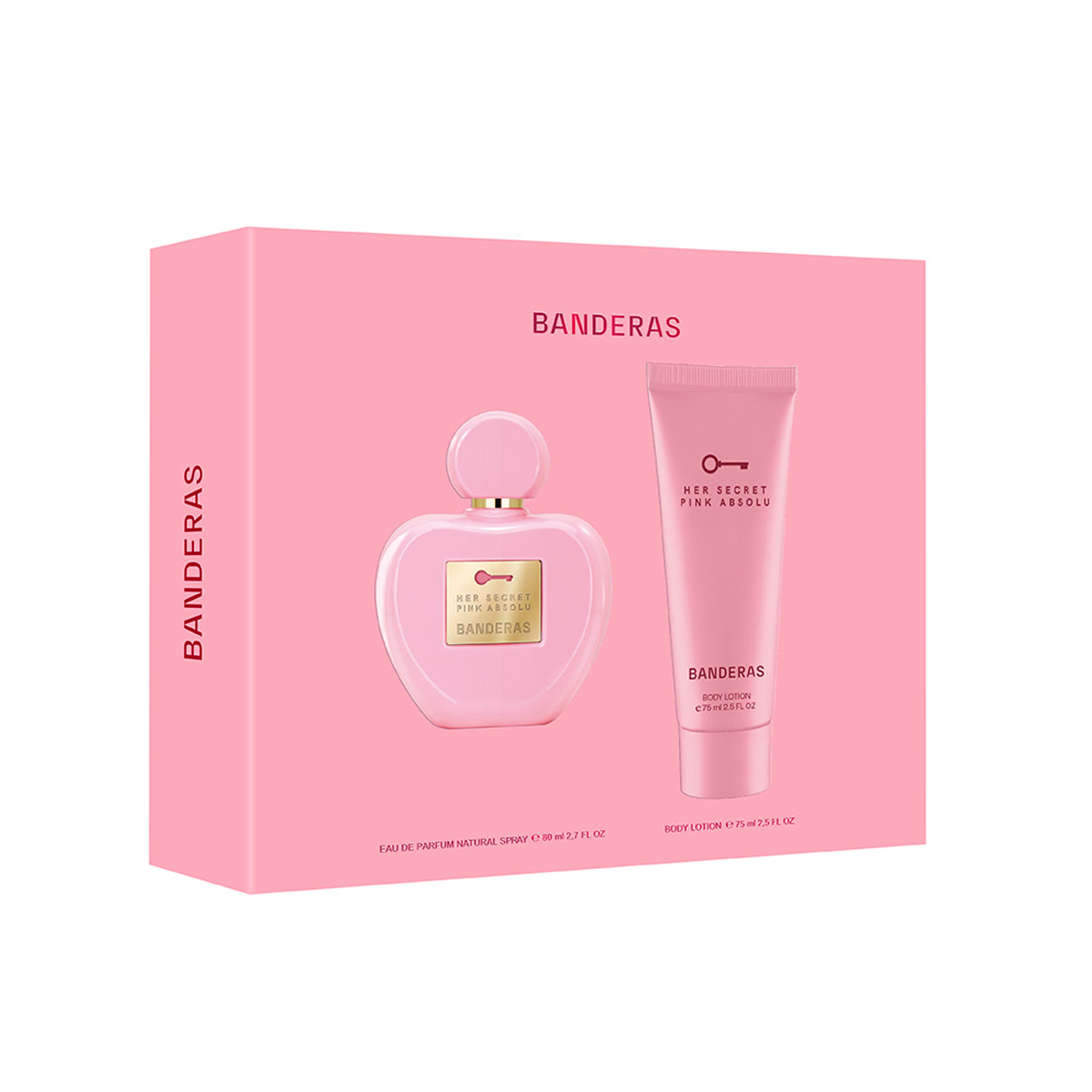 SET PERFUME BANDERAS HER SECRET PINK ABSOLU MUJER EDP 80ML+75ML - 2