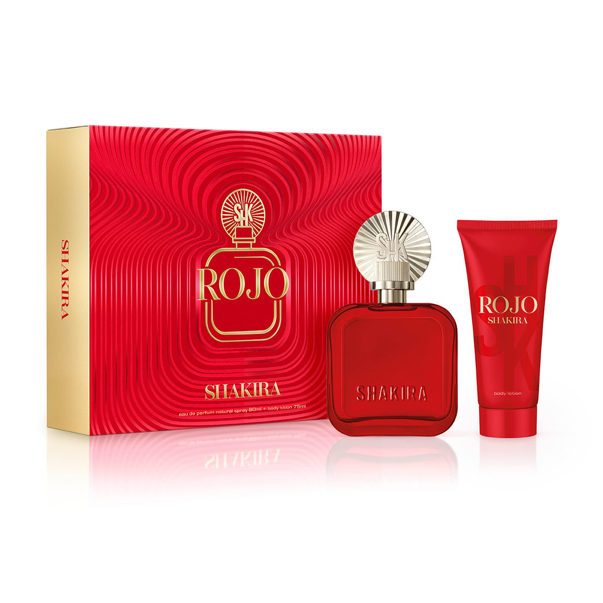 SET PERFUME SHAKIRA ROJO MUJER EDP 80ML+75ML - 1