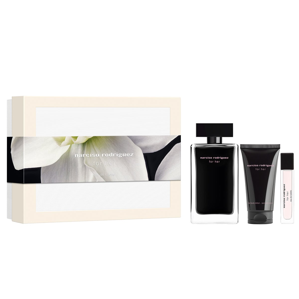 SET PERFUME NARCISO RODRIGUEZ FOR HER EAU DE TOILETTE 100ML - 1