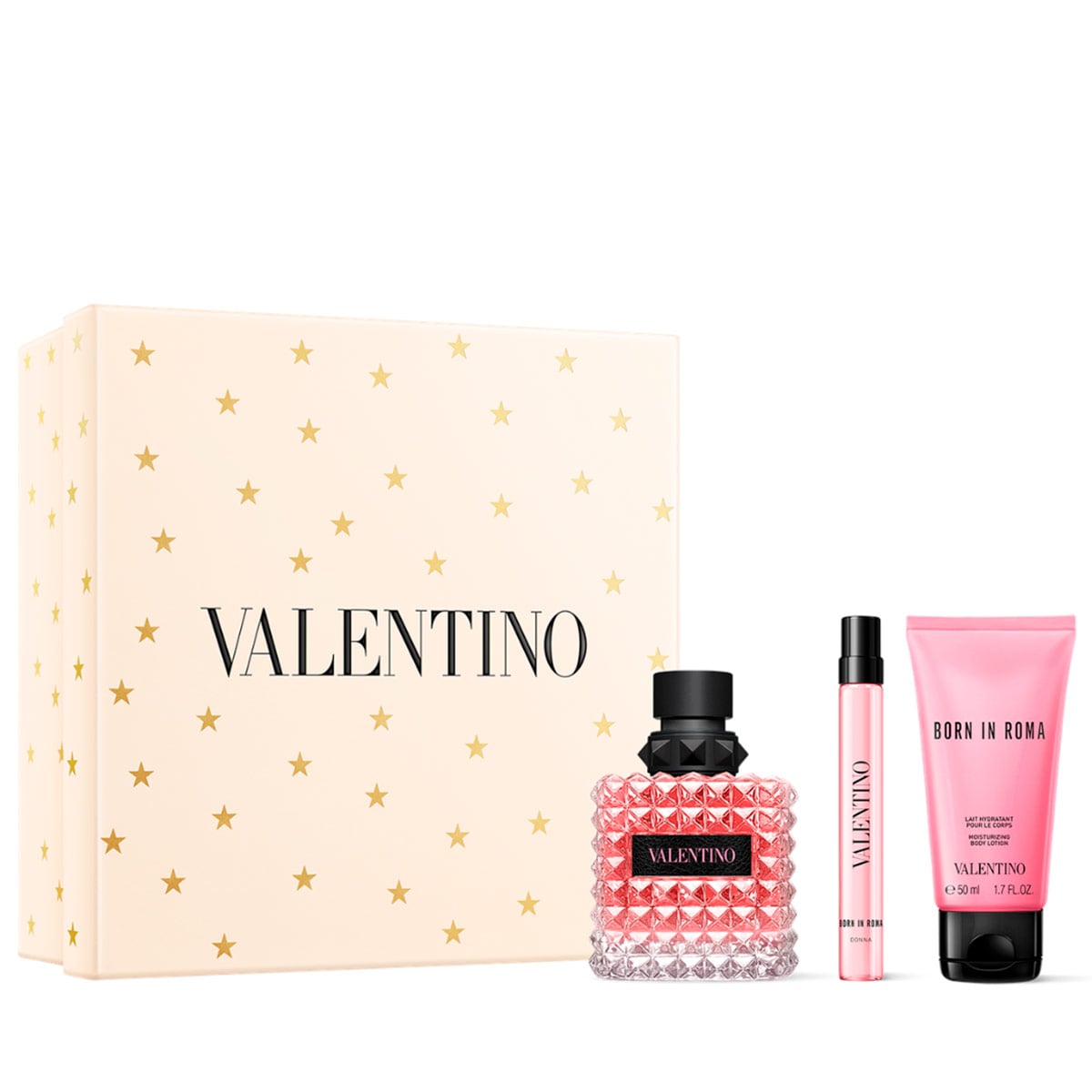 SET PERFUME VALENTINO BORN IN ROMA DONNA MUJER EDP 100ML+50ML+10ML - 1