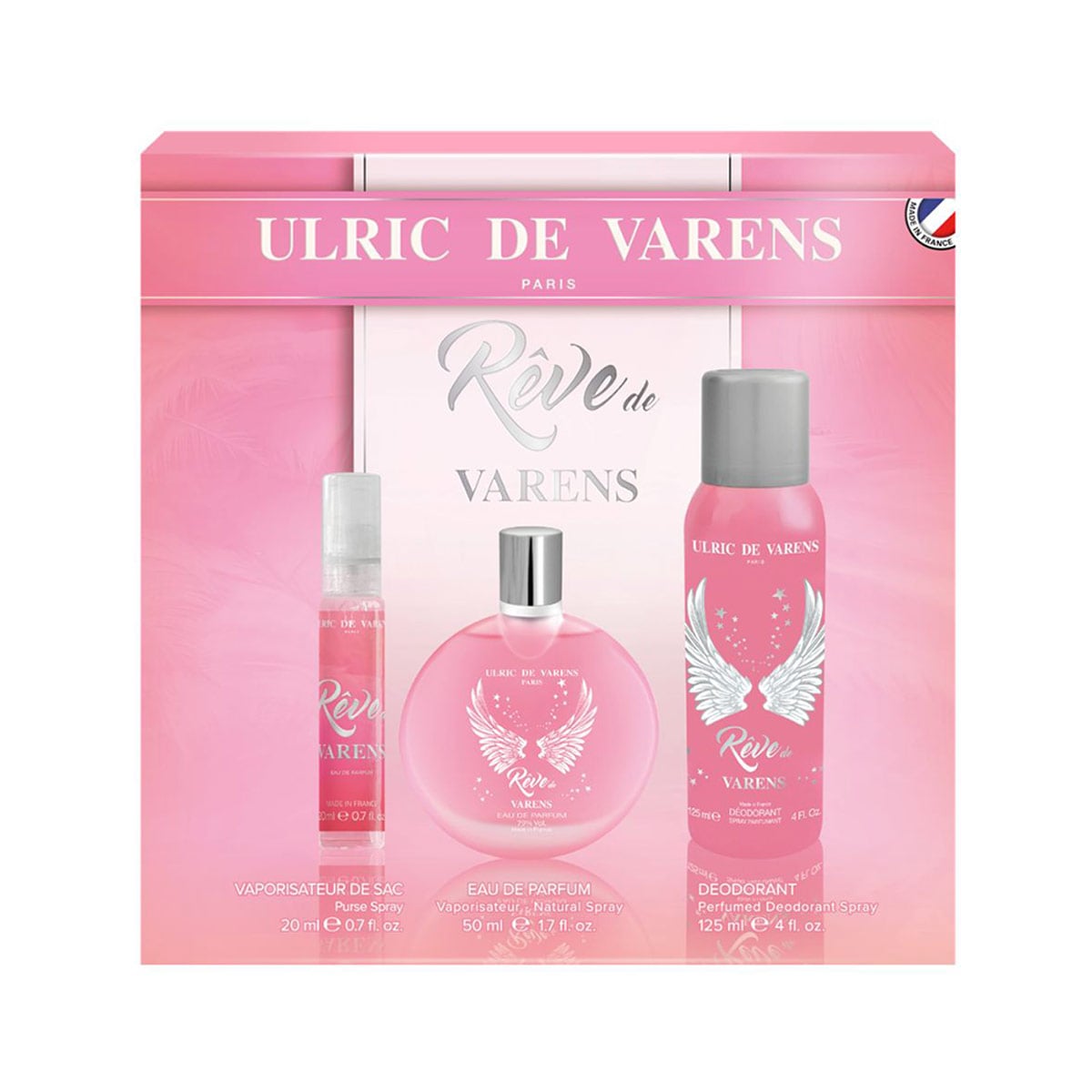 ESTUCHE PERFUME ULRIC DE VARENS REVE DE VARENS MUJER EDP 50ML+125ML+20 ML - 1