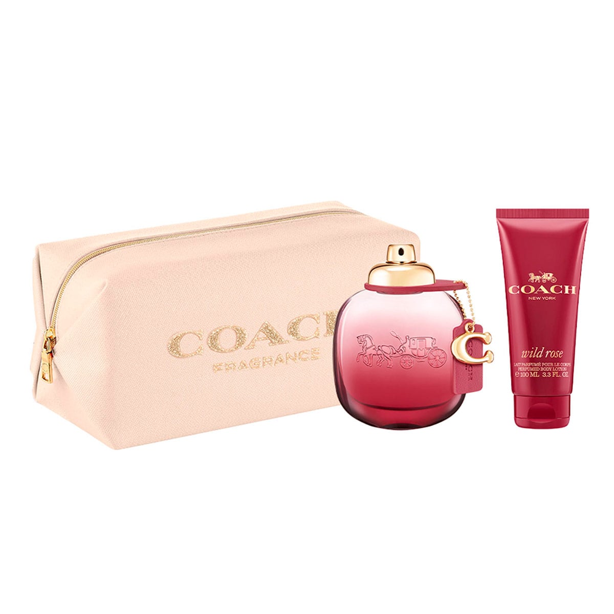 SET PERFUME COACH WILD ROSE MUJER EDP 90ML+100ML+POUCH - 2