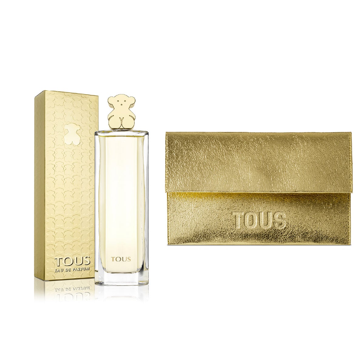 SET PERFUME TOUS GOLD MUJER EAU DE PARFUM 90ML+CLUTCH - 1