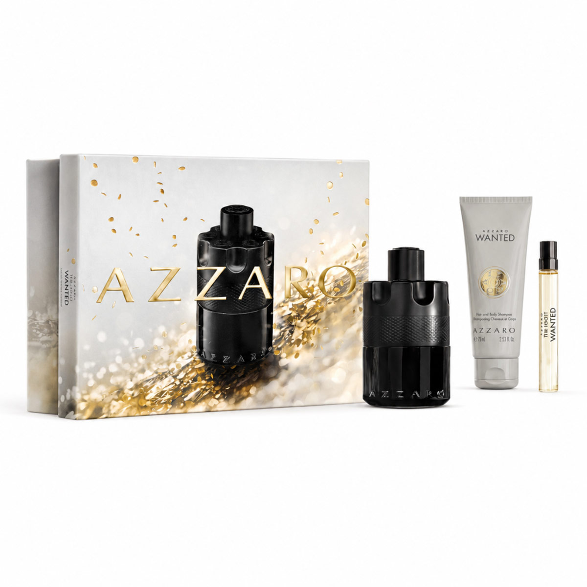 SET PERFUME AZZARO THE MOST WANTED HOMBRE EDP INTENSE 100ML+75ML+10ML - 1