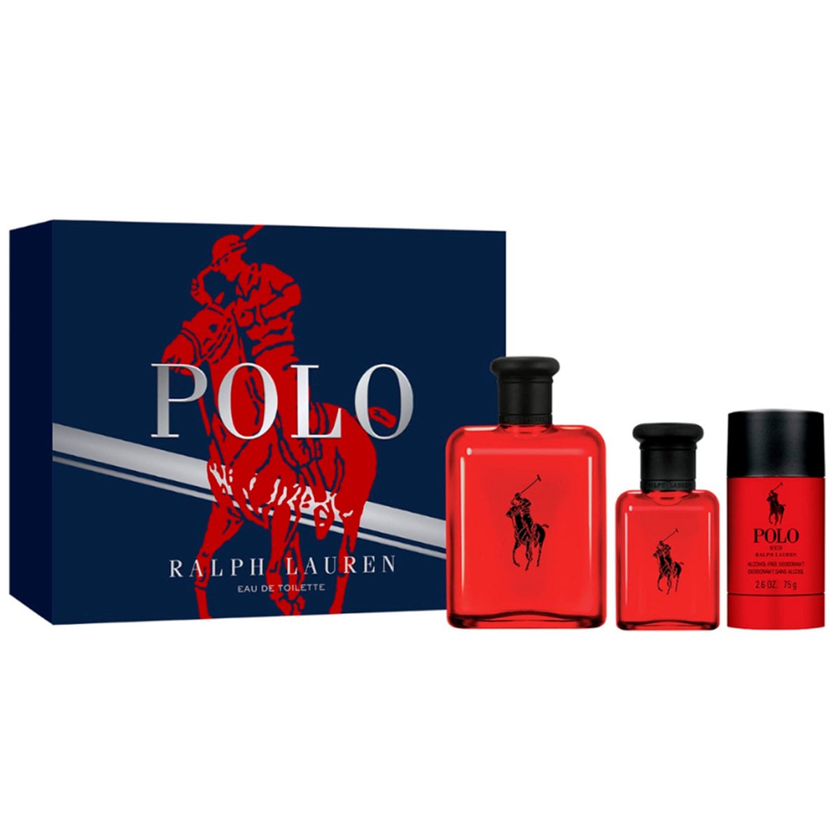 ESTUCHE PERFUME RALPH LAUREN POLO RED EDT 125ML+40ML+DEO - 1