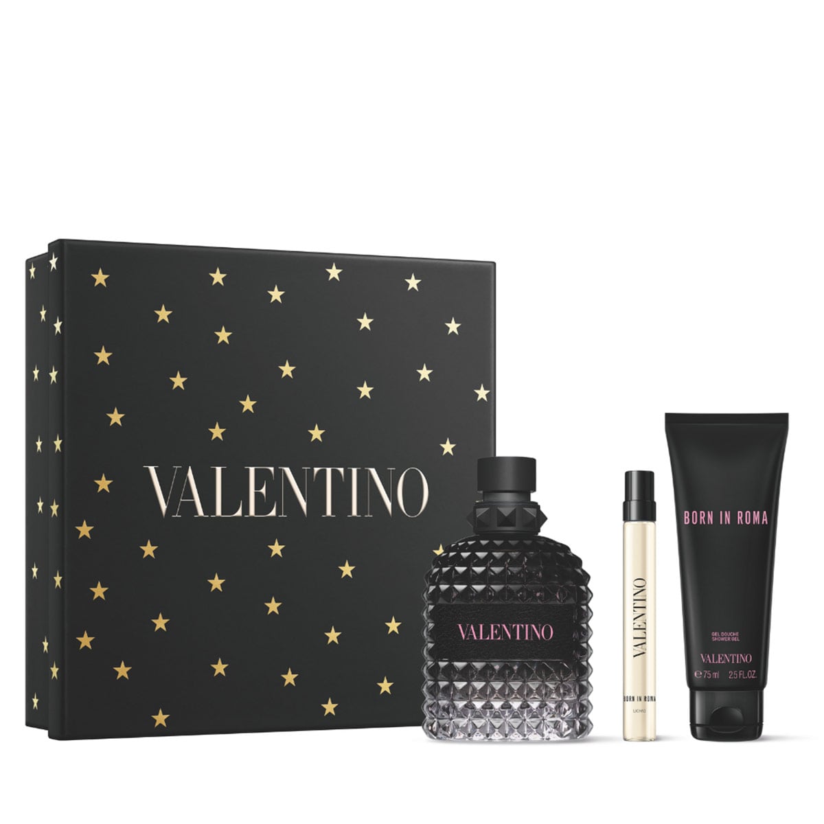 SET PERFUME VALENTINO BORN IN ROMA HOMBRE EDT 100ML+75ML+10ML - 1