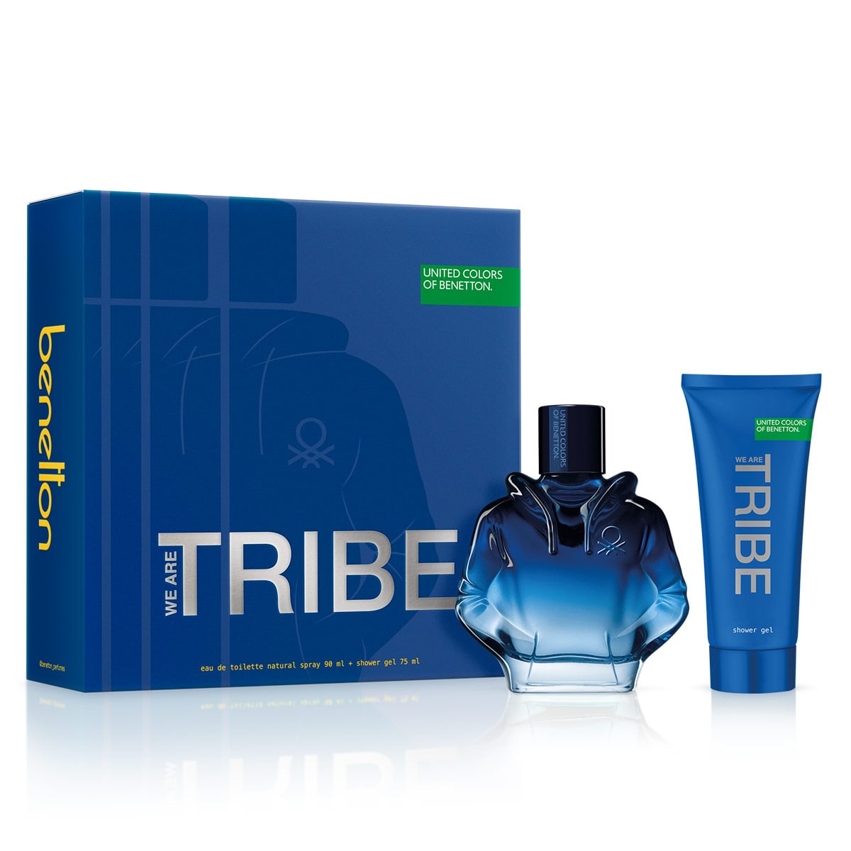 SET PERFUME BENETTON TRIBE HOMBRE EDT 90ML+75ML - 1